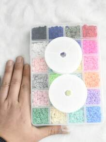 1 bộ Màu Ngẫu Nhiên Đính Hạt Phụ Kiện Trang Sức DIY & 2 cuộn/bộ Đường Chỉ May - Nhiều màu - Xem 6