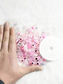 2 cái/bộ 6-10mm Hỗn Hợp Hạt Acrylic Màu Hồng & 1 Cuộn Dây Đàn Hồi Cho Vòng Tay & Vòng Cổ Làm (200 chiếc) - Hồng - Xem 2