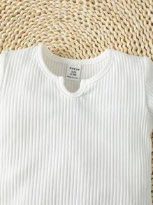 Tops em bé Xù nhỏ Gân đan màu trơn - Nhiều màu - Xem 3
