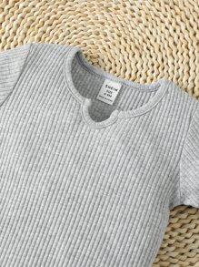 Tops em bé Xù nhỏ Gân đan màu trơn - Nhiều màu - Xem 5