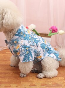 A Lightweight Polyester Hook And Loop Hawaiian Style Shirt For Cats And Dog Costume, Suitable For Small Cats And Dog Clothes To Wear At Home And Outdoors In All Seasons (The Product Is Small In Size, It Is Recommended To Purchase 1-2 Sizes Larger) - Multicolor - View 5