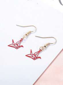 1對千紙鶴耳墜 - 彩色 - 查看 1