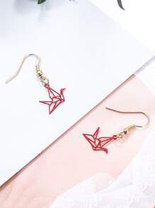 1對千紙鶴耳墜 - 彩色 - 查看 2