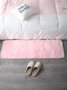 Solid Plush Floor Mat,Nordic Carpet, Living Room Sofa Coffee Table Blanket, Bedroom Bedside Soft Full Room Plush Floor Mat - Pink - View 3