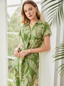 MOTF PREMIUM TROPICAL LINEN VISCOSE DRESS