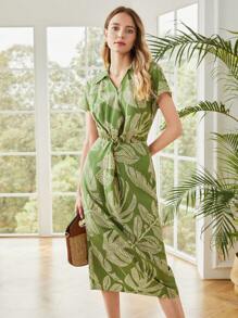 MOTF PREMIUM TROPICAL LINEN VISCOSE DRESS