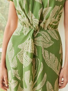 MOTF PREMIUM TROPICAL LINEN VISCOSE DRESS