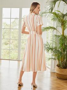 MOTF PREMIUM TWISTED LINEN VISCOSE SHIRT DRESS - Multicolor - View 8