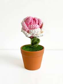 1入組織物裝飾用品現代盆花設計裝飾物件 - 咖啡棕 - 查看 6