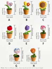 1入組織物裝飾用品現代盆花設計裝飾物件 - 咖啡棕 - 查看 4