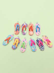 花卉圖案家居拖鞋DIY吊墜 - 彩色 - 查看 1