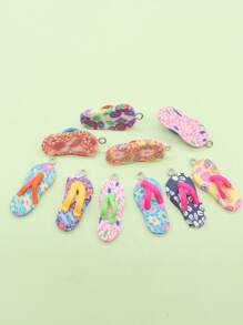 花卉圖案家居拖鞋DIY吊墜 - 彩色 - 查看 2