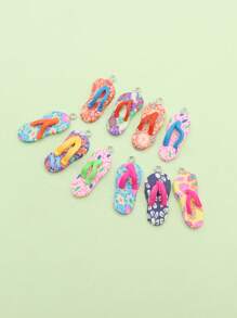 花卉圖案家居拖鞋DIY吊墜 - 彩色 - 查看 3