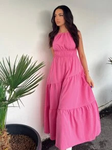 Vivid Eden Sukienki Kokardka z tyłu Prosty Casual