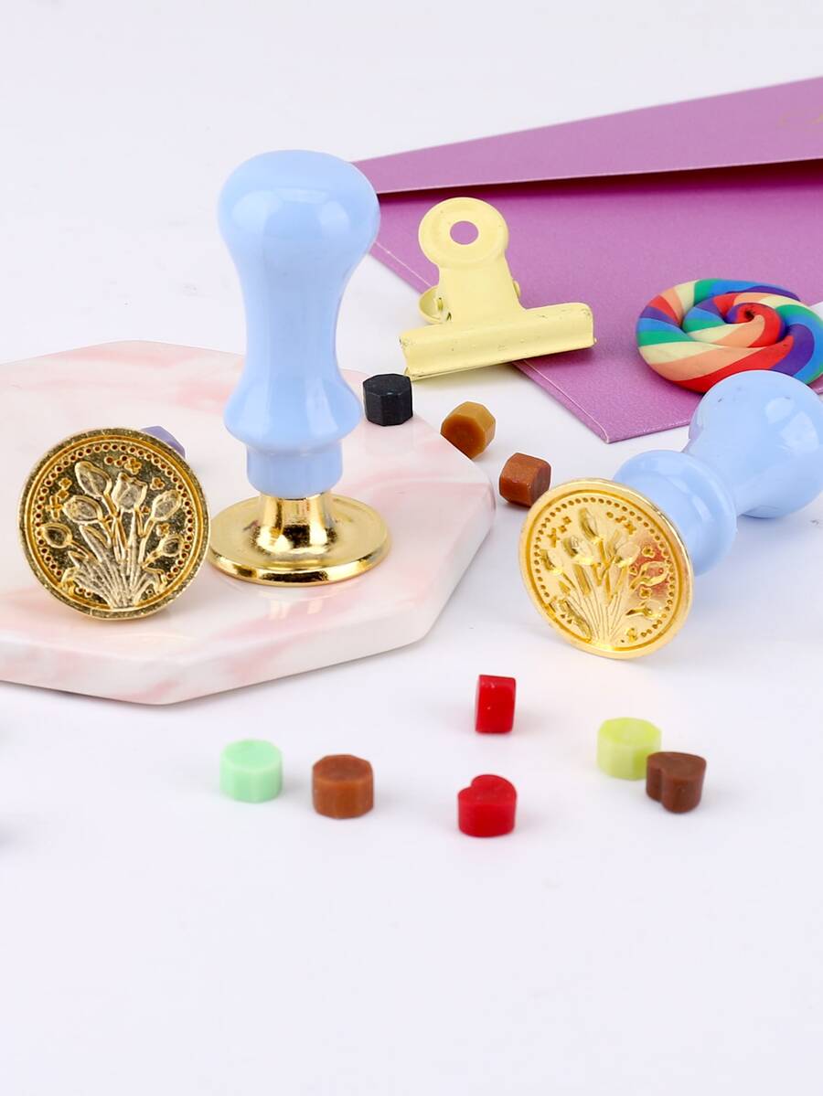 1 đầu dấu sáp có tay cầm 1 cái - Vàng - Xem 1