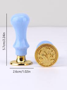 1 đầu dấu sáp có tay cầm 1 cái - Vàng - Xem 3