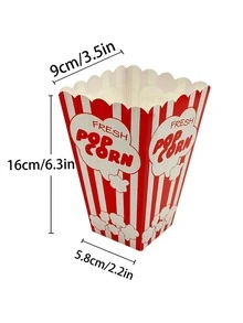 5pcs Paper Packaging Box, Modern Letter Graphic Packaging Box For Home - Red and White - View 2