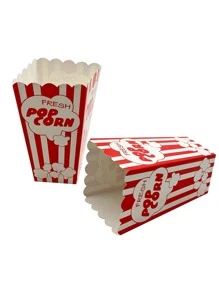 5pcs Paper Packaging Box, Modern Letter Graphic Packaging Box For Home - Red and White - View 3