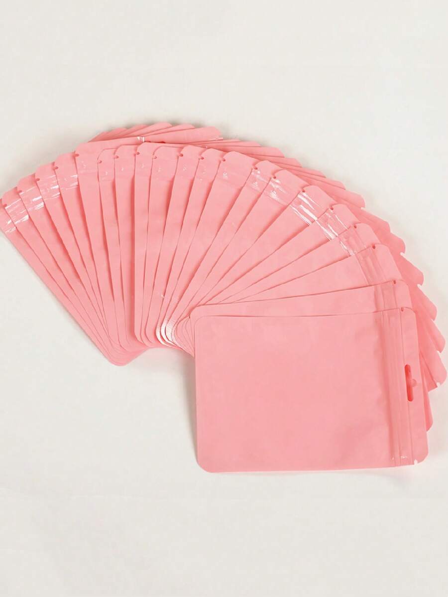 20入組素色迷你包裝袋辦公室學校用簡單多用途包裝袋 - 粉色 - 查看 1