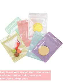 20入組素色迷你包裝袋辦公室學校用簡單多用途包裝袋 - 粉色 - 查看 4