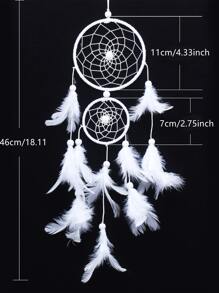 1 个白色双环捕梦网 - 白色 - 查看 2