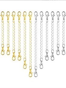 7-12pcs Diy Jewelry Making Supplies Kit Including Chain & Lobster Claw Clasp For Adults And Beginners - Yellow Gold - View 13