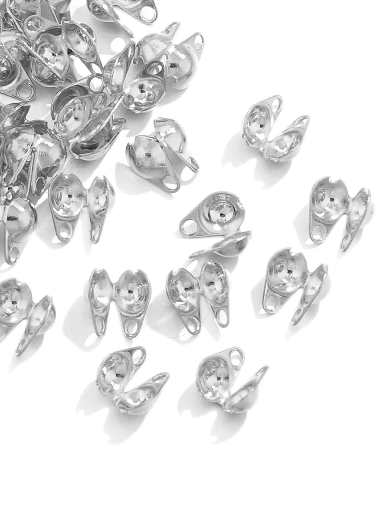 50 Cái/bộ Thời Trang Bằng Thép Không Gỉ Tự Làm Phụ Kiện Trang Sức Dành Cho Nữ Cho Tự Làm Trang Sức Làm - Bạc - Xem 1