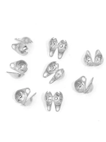 50 Cái/bộ Thời Trang Bằng Thép Không Gỉ Tự Làm Phụ Kiện Trang Sức Dành Cho Nữ Cho Tự Làm Trang Sức Làm - Bạc - Xem 3