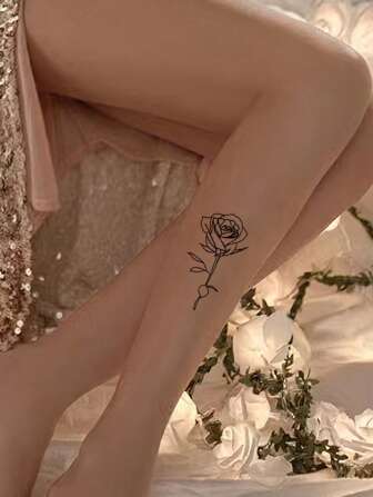 1sheet Floral Pattern Tattoo Sticker