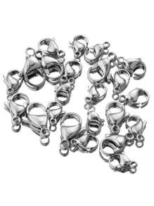 20pcs/set Fashionable Stainless Steel DIY Lobster Clasp For Women For DIY Jewelry Making