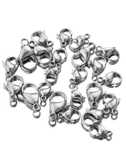 20pcs/set Fashionable Stainless Steel DIY Lobster Clasp For Women For DIY Jewelry Making