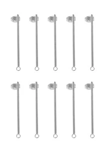 10 Pcs Stainless Steel Earrings Fittings Cylindrical Stud Earrings Pendant Connector for DIY Jewellery Accessories Earrings