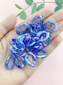 20入組/套隨機色時尚DIY鏈條適合女士DIY首飾製作 - 寶藍色 - 查看 2