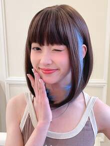 短直筒人造假髮帶劉海 - 彩色 - 查看 3