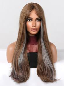 長款卷人造假髮帶劉海 - 彩色 - 查看 7