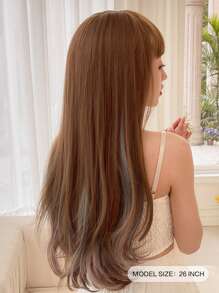 長款卷人造假髮帶劉海 - 彩色 - 查看 6