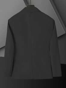 Manfinity AFTRDRK Men Single Button Blazer & Suit Trousers - Black - View 2