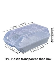 1pc PP Shoes Storage Box - Baby Blue - View 2