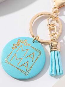 1 Vòng Nữ & Tua Rua Trang Trí Móc Khóa Bohemian Cho Ngày Của Mẹ - Màu xanh nhạt - Xem 3