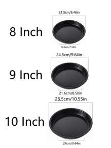 1pc Plain Pizza Pan - Black - View 5