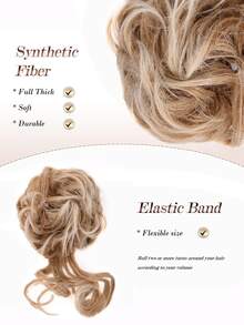 Short Curly Synthetic Hair Updo - Multicolor - View 5