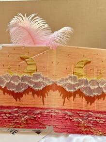 Ốp PU chống rơi họa tiết mặt trăng và đám mây Tương thích với iPad - Màu vàng - Xem 2