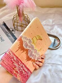 Ốp PU chống rơi họa tiết mặt trăng và đám mây Tương thích với iPad - Màu vàng - Xem 5