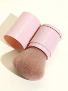 1pc Retractable Powder Brush - Pink - View 8