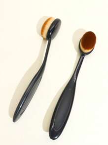 2pcs Foundation Brush,Brush Set,Makeup Brush Kit,Make Up Brush Set,Make Up Set Complete,Makeup Brush Set,Complete Makeup Kit,Brush Kit,Brushes Makeup Set,Makeup Gift Set,Set - Black - View 2