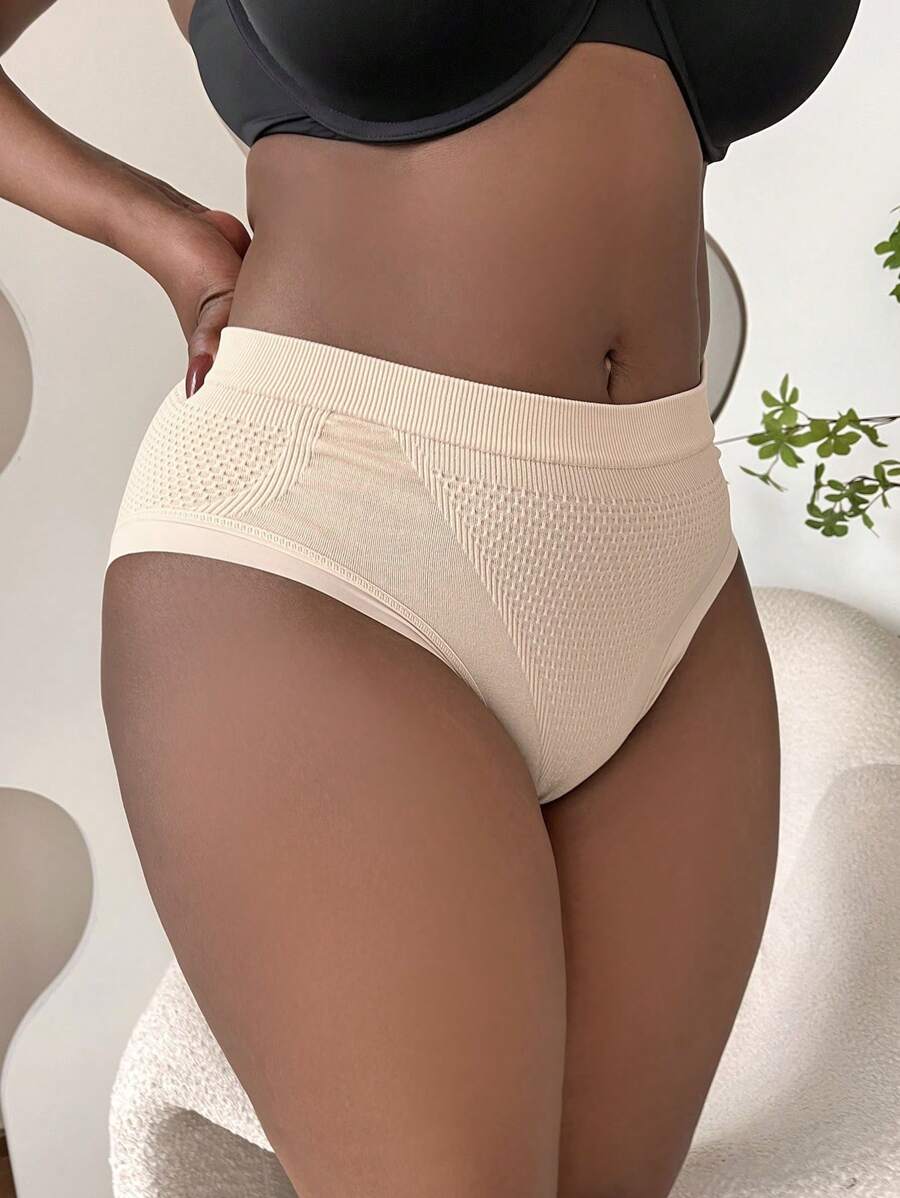 Panty elástico medio liso - Albaricoque - Ver 1