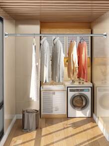 1入組不銹鋼衣櫃壁櫥竿