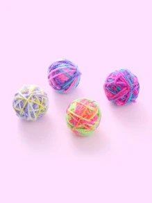 1pc Màu sắc ngẫu nhiên dễ thương bóng sợi mèo người yêu và mèo mẹ đồ chơi tình yêu - Nhiều màu - Xem 4