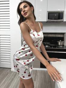 Váy ngủ & áo ngủ Nữ Rau quả Dễ thương - trắng - Xem 5