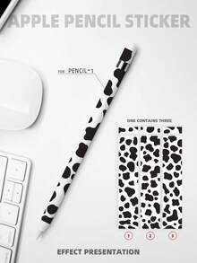 3入組奶牛圖案貼紙適用於Apple Pencil - 彩色 - 查看 7